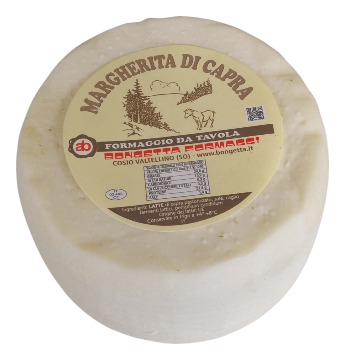 Caciotta CAPRA 750 g Margherita Bongetta Formaggi Cheeses Store